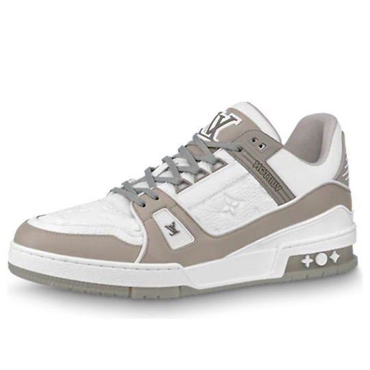 LOUIS VUITTON TRAINER SNEAKERS 'GREY WHITE' 1A8KB8